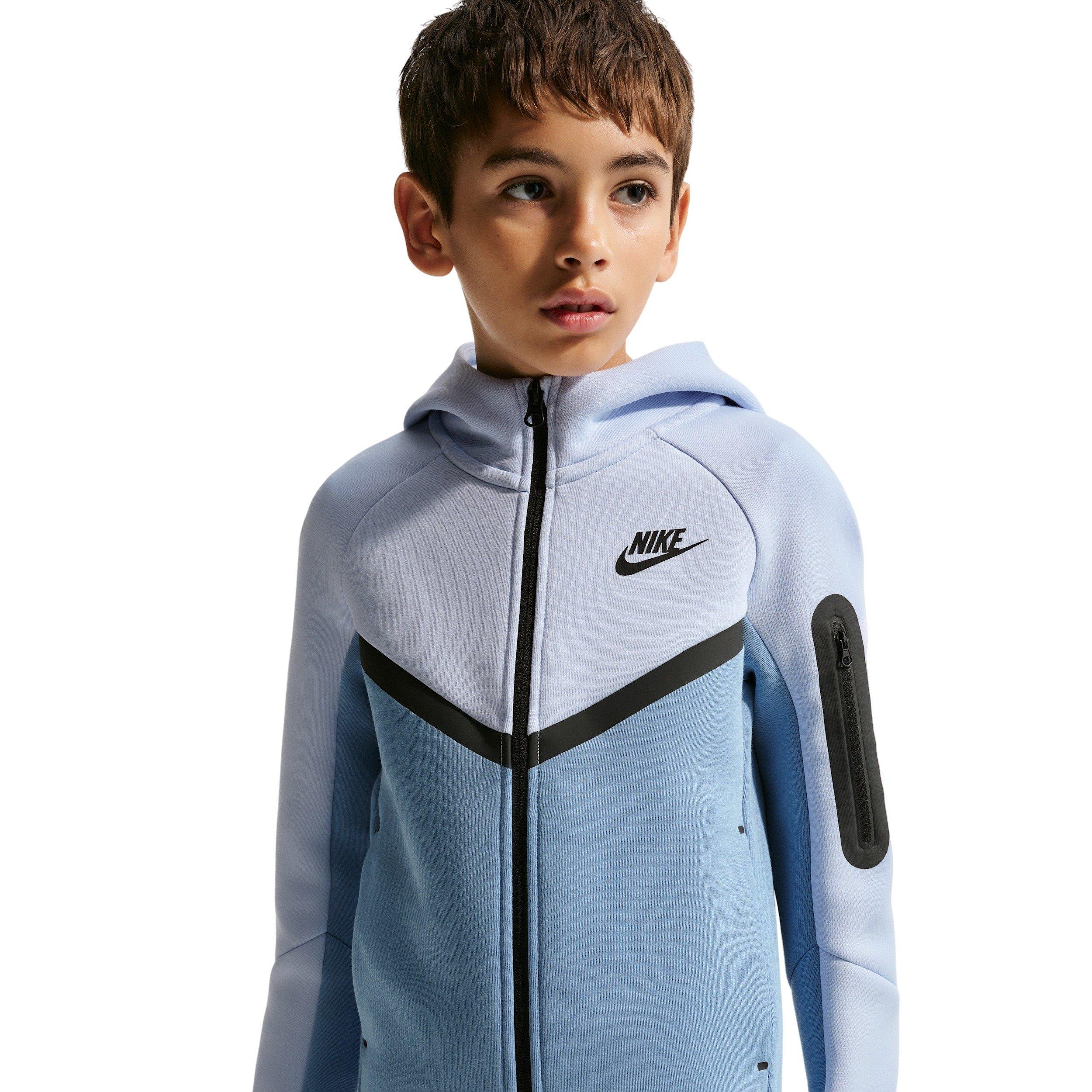 Nike Big Boys' Sportswear Tech Fleece Full-Zip Hooded Jacket - Blue - BLUE